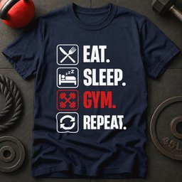 Eat Sleep Gym Repeat T Shirt Gift For Fitness Lover