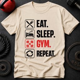 Eat Sleep Gym Repeat T Shirt Gift For Fitness Lover