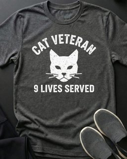 Cat Veteran Tee Gift For Cat Lover