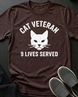 Cat Veteran Tee Gift For Cat Lover