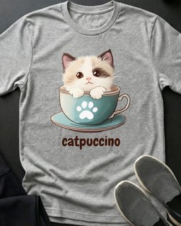 Catpuccino Tee Gift For Cat Lover