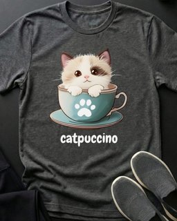 Catpuccino Tee Gift For Cat Lover