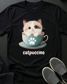 Catpuccino Tee Gift For Cat Lover