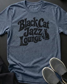 Black Cat Jazz Lounge Tee Gift For Cat Lover