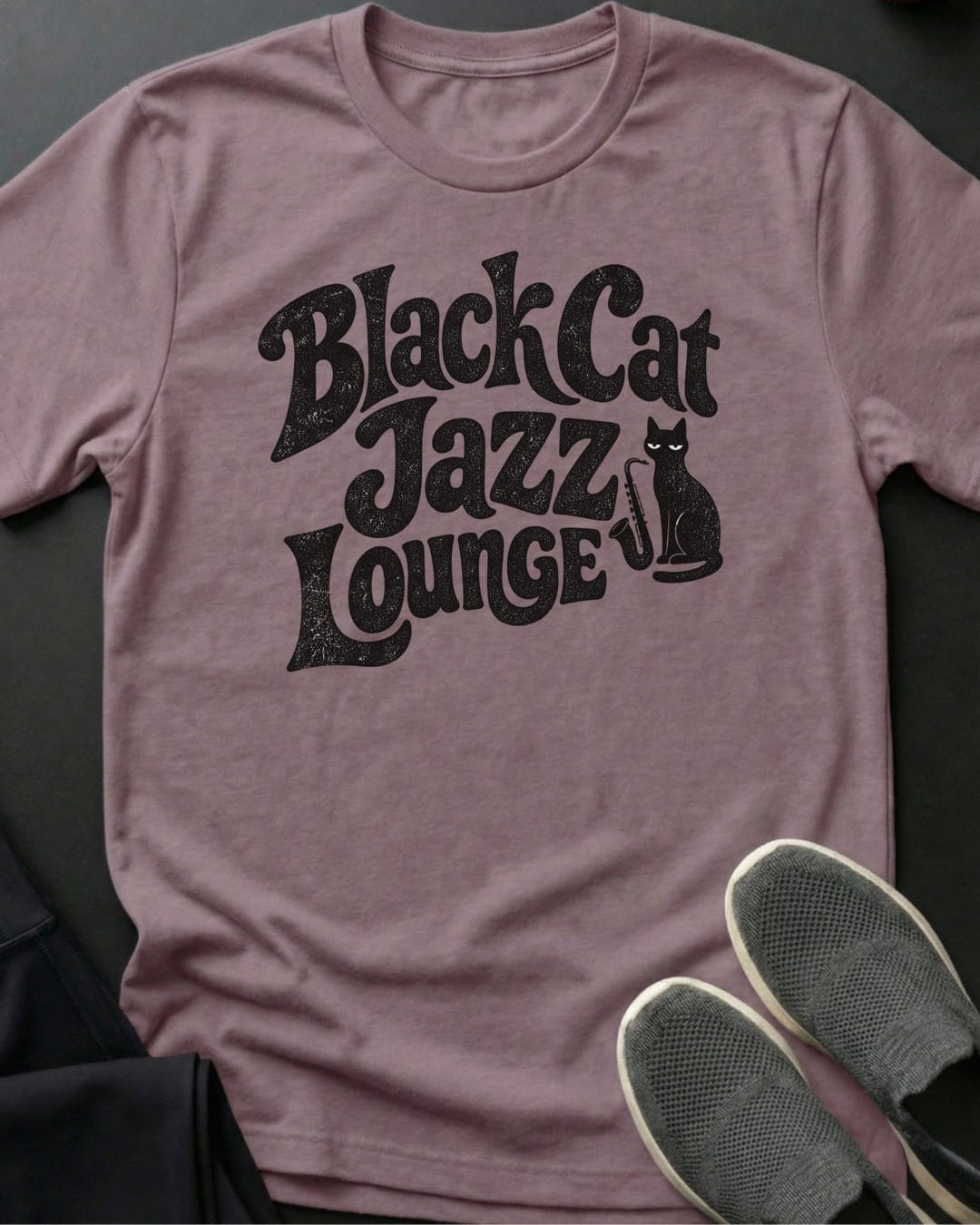 Black Cat Jazz Lounge Tee Gift For Cat Lover