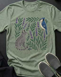Blue Jay Tee Gift For Cat Lover