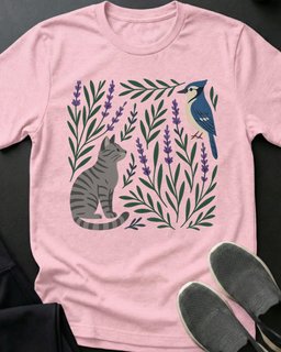 Blue Jay Tee Gift For Cat Lover