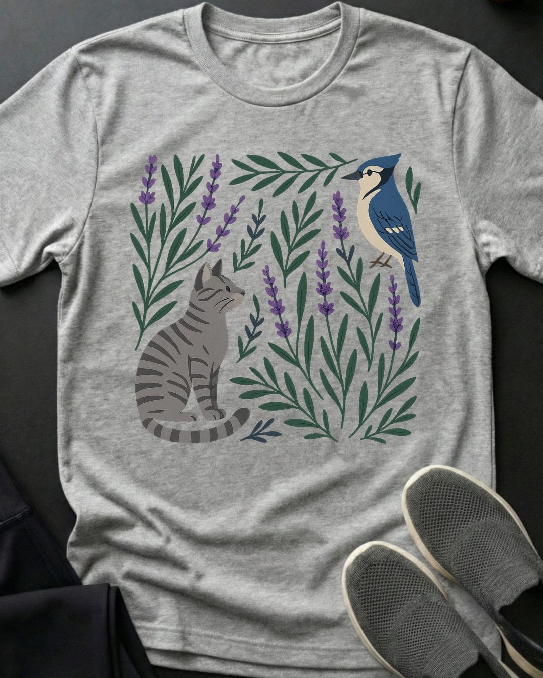 Blue Jay Tee Gift For Cat Lover