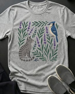 Blue Jay Tee Gift For Cat Lover