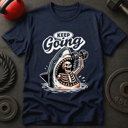 Keep Going Shark T Shirt Gift For Fitness Lover