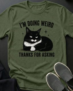 Doing Weird Tee Gift For Cat Lover