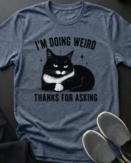 Doing Weird Tee Gift For Cat Lover