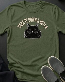 Down A Notch Tee Gift For Cat Lover