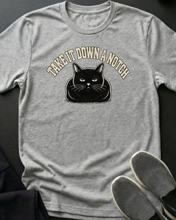 Down A Notch Tee Gift For Cat Lover