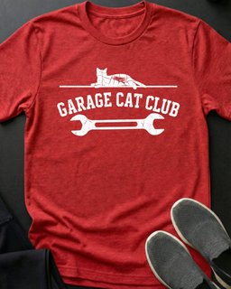 Garage Cat Tee Gift For Cat Lover