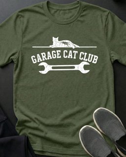 Garage Cat Tee Gift For Cat Lover