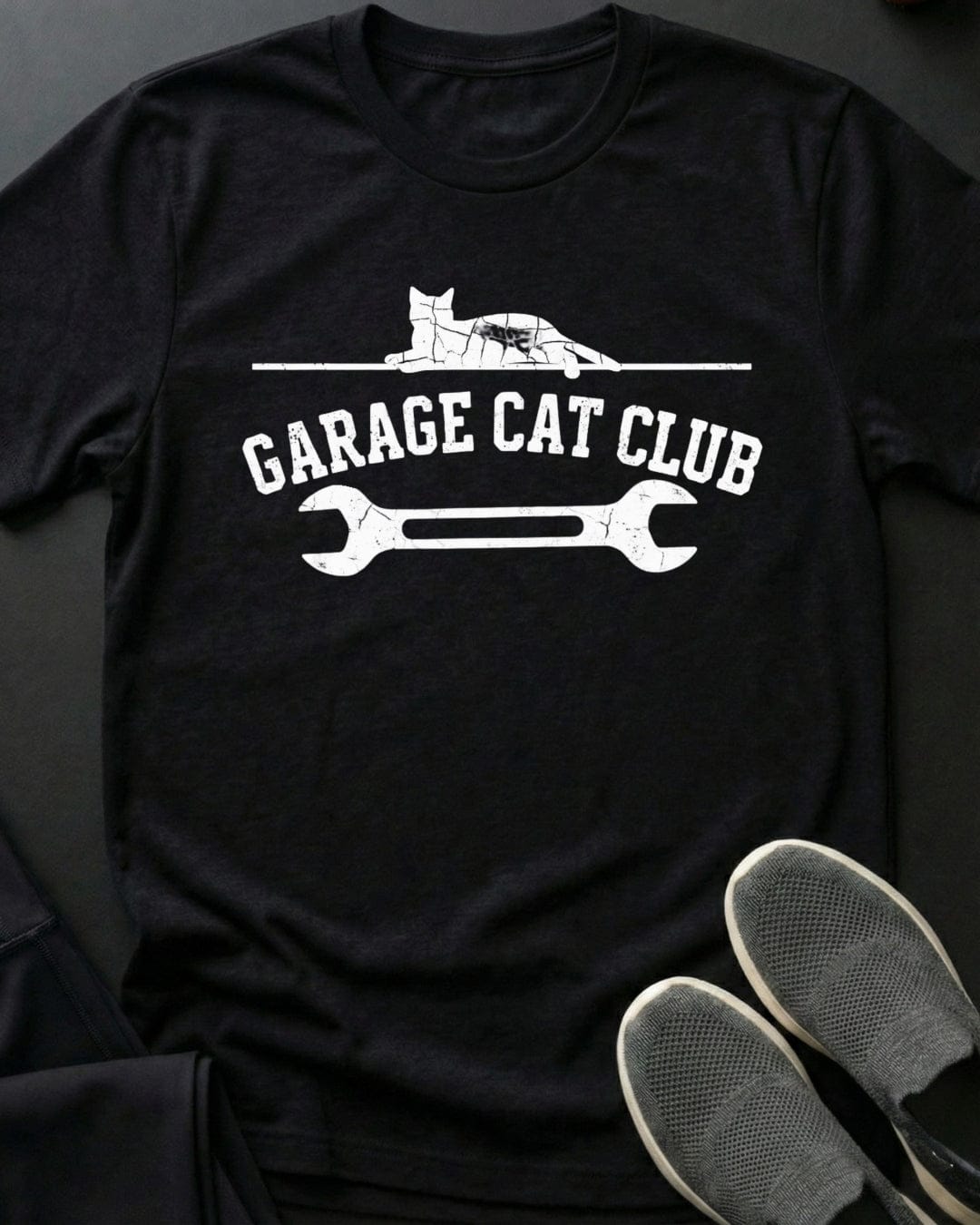 Garage Cat Tee Gift For Cat Lover