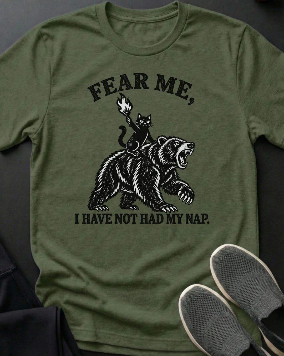 Fear Me No Nap Tee Gift For Cat Lover