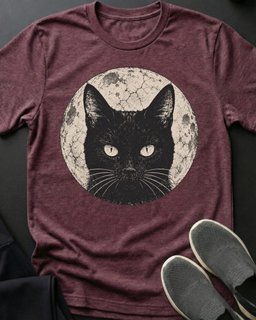 Full Moon Void Tee Gift For Cat Lover