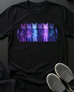 Galaxy Cats Tee Gift For Cat Lover