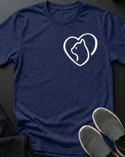 Kitty Heart Doodle Tee Gift For Cat Lover