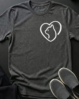 Kitty Heart Doodle Tee Gift For Cat Lover