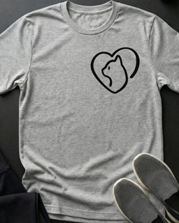 Kitty Heart Doodle Tee Gift For Cat Lover