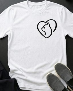 Kitty Heart Doodle Tee Gift For Cat Lover
