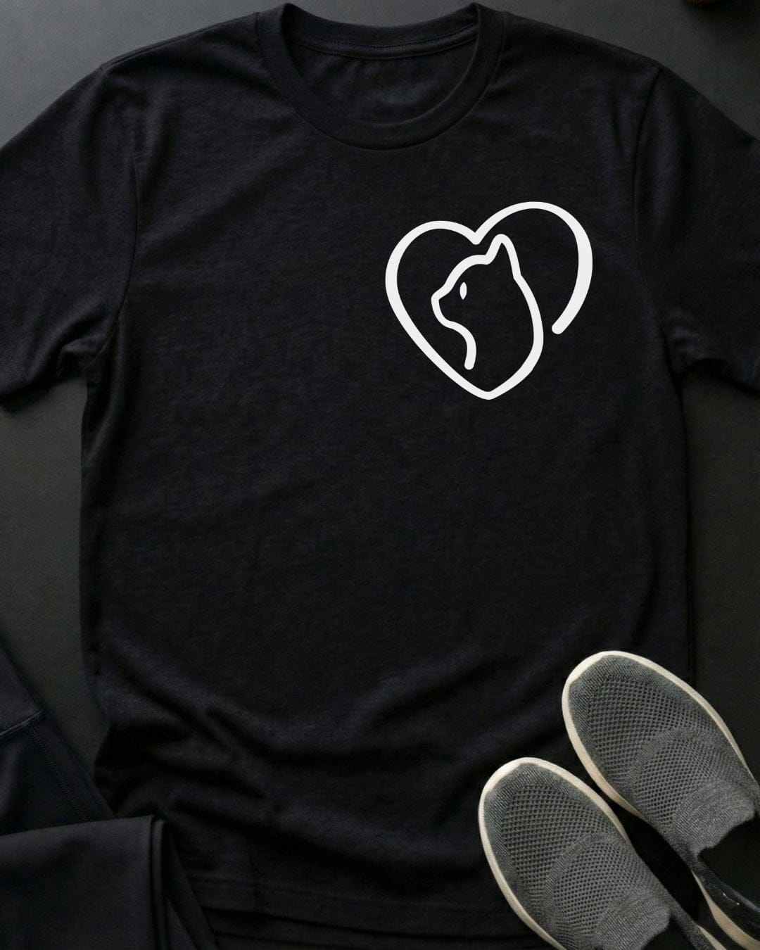 Kitty Heart Doodle Tee Gift For Cat Lover