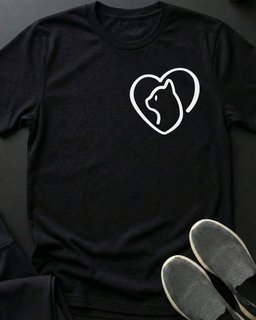 Kitty Heart Doodle Tee Gift For Cat Lover