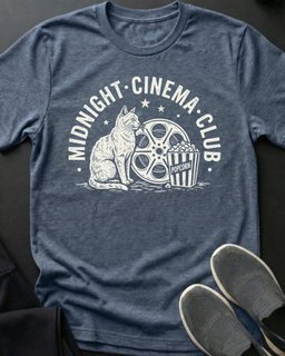 Midnight Cinema Tee Gift For Cat Lover