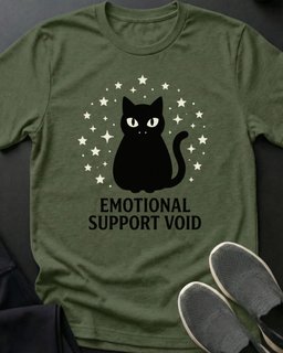 Emotional Support Void Tee Gift For Cat Lover