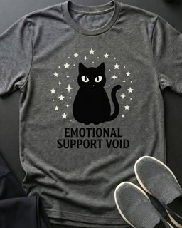 Emotional Support Void Tee Gift For Cat Lover