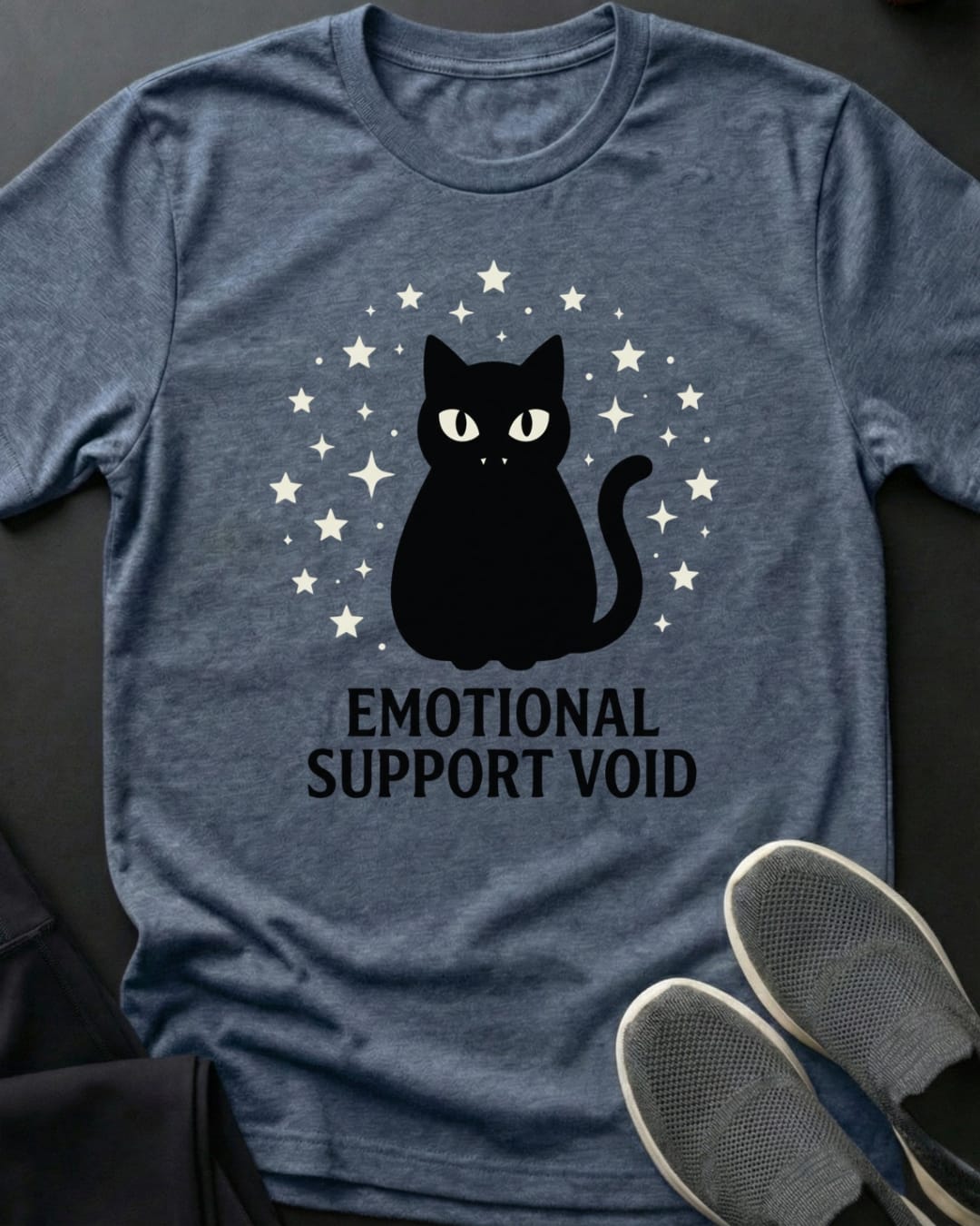 Emotional Support Void Tee Gift For Cat Lover