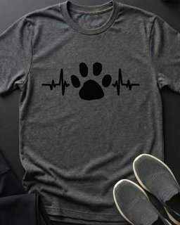 Heartbeat Paw Tee Gift For Cat Lover