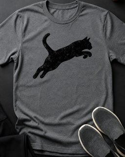 Leaping Cat Tee Gift For Cat Lover