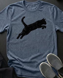 Leaping Cat Tee Gift For Cat Lover