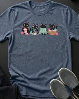 Knitting Kittens Tee Gift For Cat Lover
