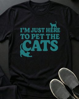 Just Here Tee Gift For Cat Lover