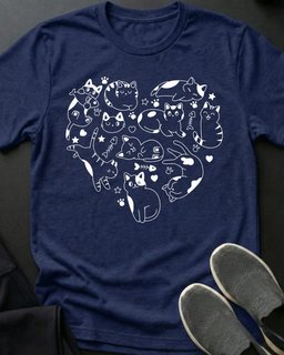 Kitty Heart Tee Gift For Cat Lover