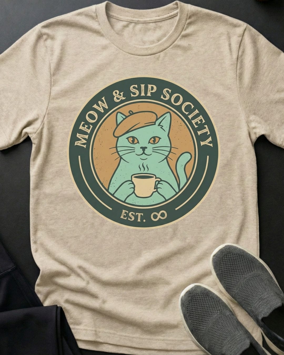 Meow And Sip Tee Gift For Cat Lover