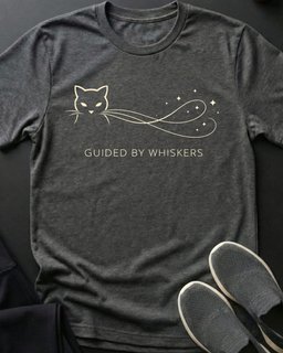 Guided By Whiskers Tee Gift For Cat Lover