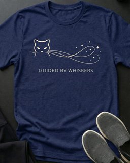 Guided By Whiskers Tee Gift For Cat Lover