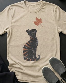 Leaf Watch Tee Gift For Cat Lover