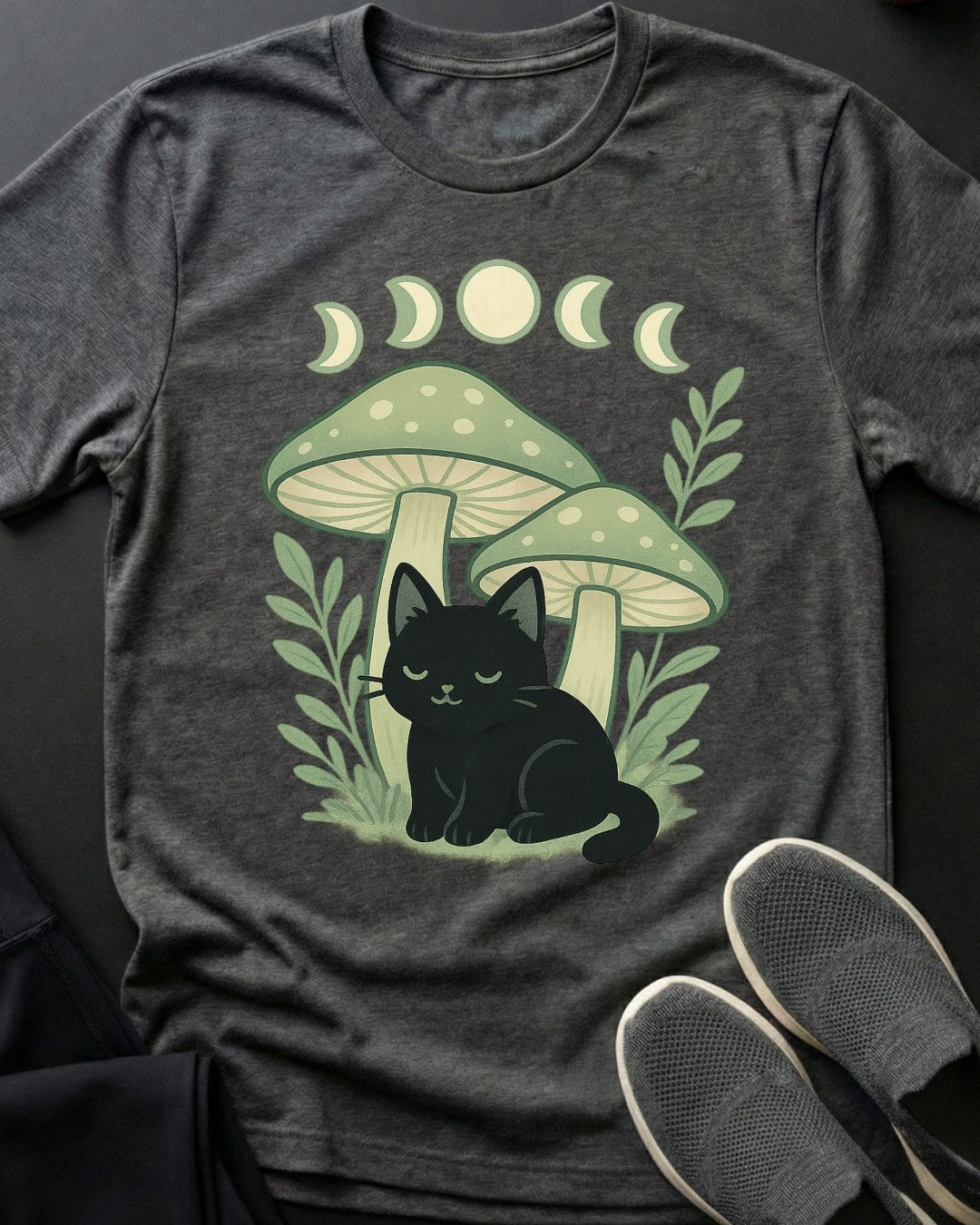Kitty Shrooms Tee Gift For Cat Lover