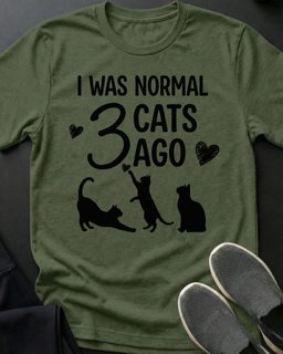 I Was Normal Tee Gift For Cat Lover