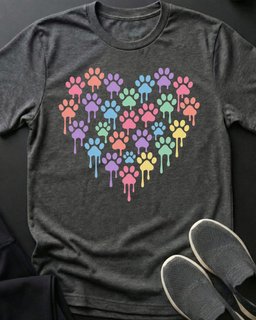 Paw Paints Tee Gift For Cat Lover