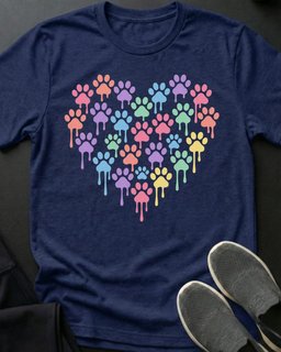 Paw Paints Tee Gift For Cat Lover