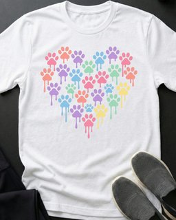 Paw Paints Tee Gift For Cat Lover