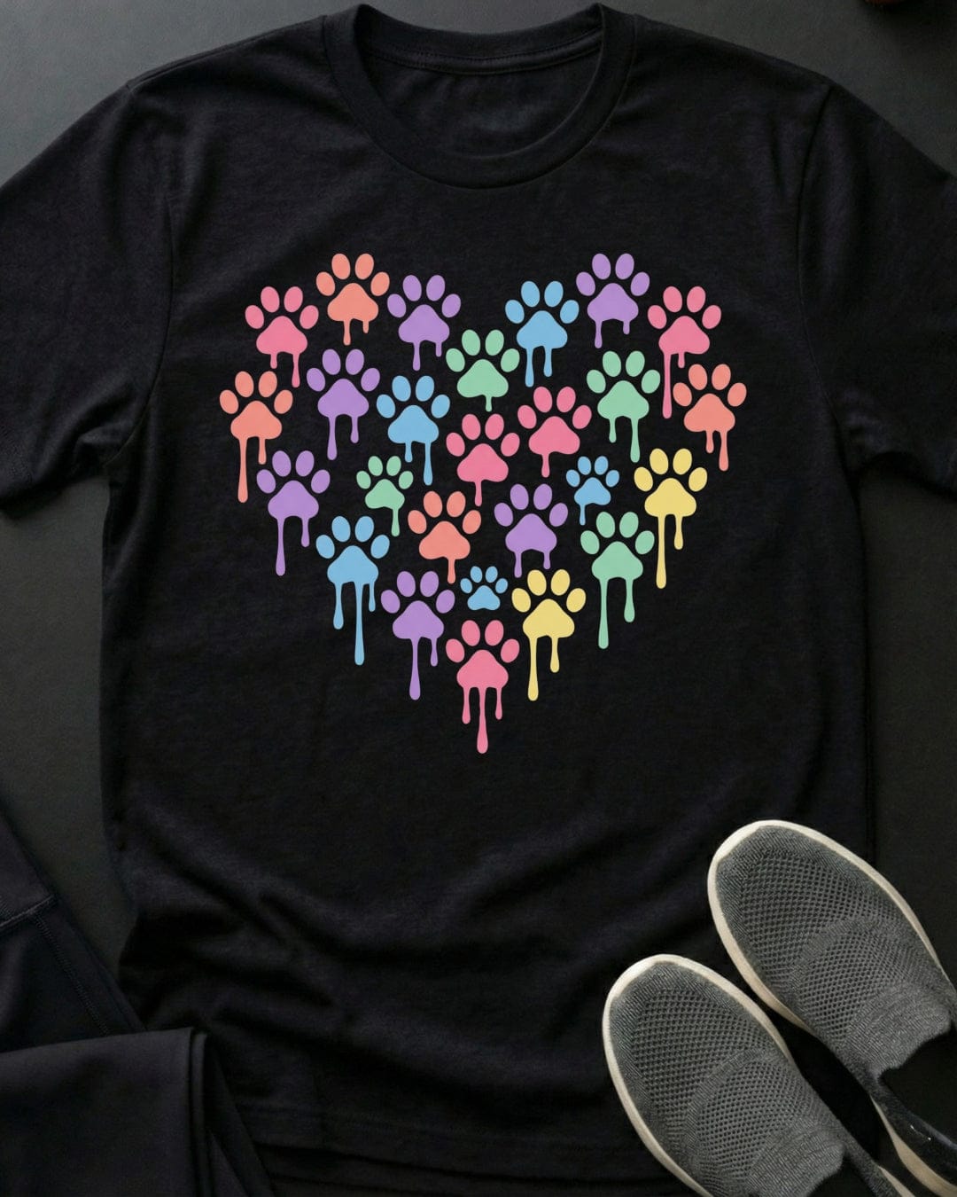 Paw Paints Tee Gift For Cat Lover